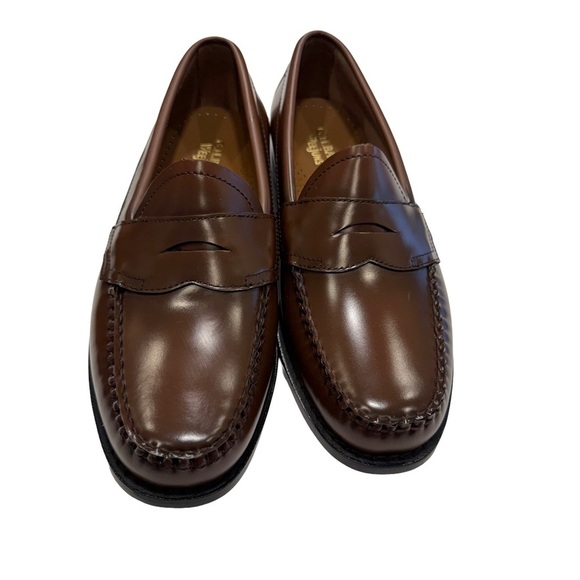 GH Bass Men’s Weejuns Logan Loafers Brown All Leather Size 8 EE BRAND NEW main image 8